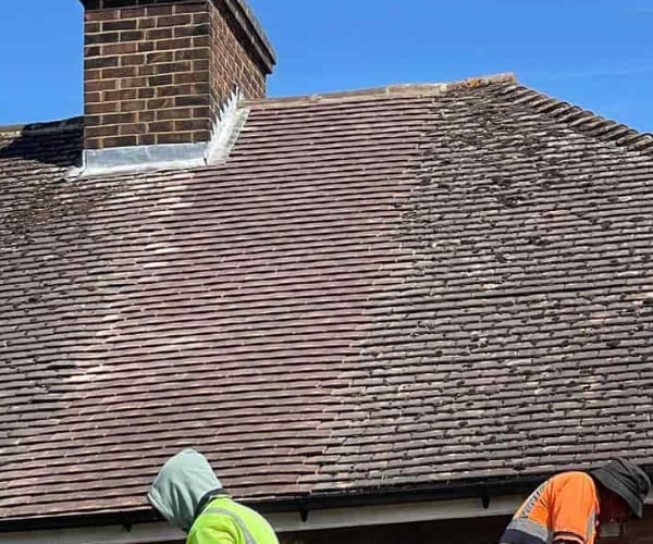 This is a photo of a roof which has just been repaired. Works carried out by HJT Roofing Gainsborough